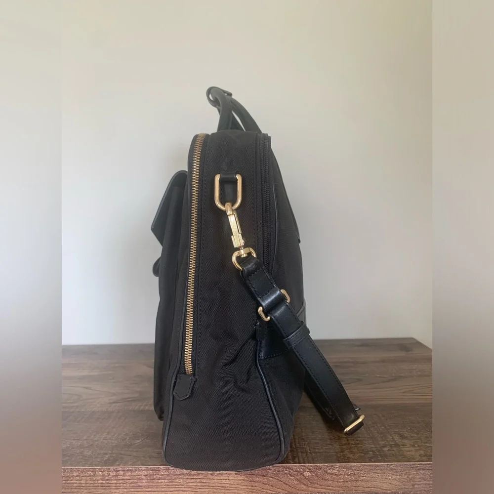 TUMI LARKIN 2-Way Business Briefcase Nylon and Leather Black